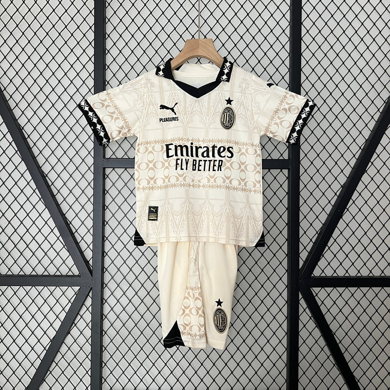 CAMISETA MILAN BEIGE 24/25 CONJUNTO INFANTIL