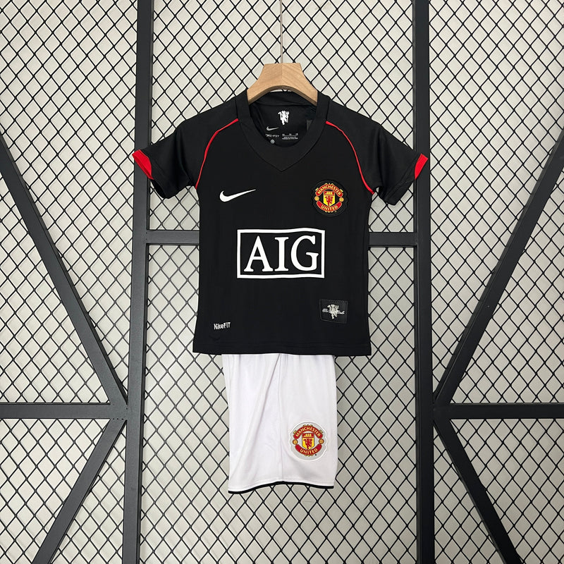 CAMISETA MANCHESTER UNITED BLACK 07/08 CONJUNTO INFANTIL (RETRO)